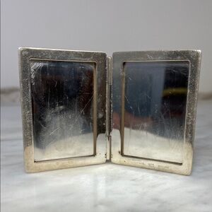 Tiffany & Co. Silver Foldable Double Picture Doublytch Portable Traveling Frame